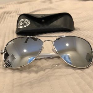 Silver Ray Ban men’s sunglasses